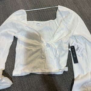 White Long Sleeve Top